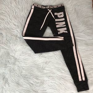 PINK Victoria Secrets Black and White Joggers